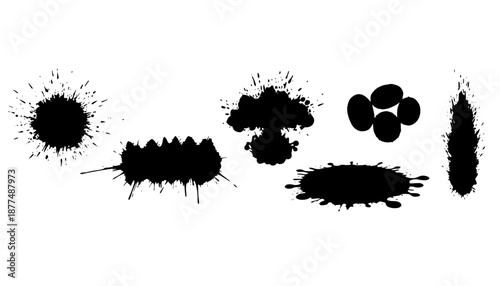 Organic Black Paint Blob Silhouette