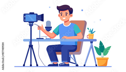 Content Creation by a Young Individual at Home Studio