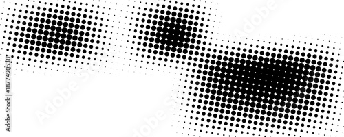 Dotted halftone gradient texture. Vanishing polka dot background. Repeating dots gradation pattern background. Black fading comic pop art