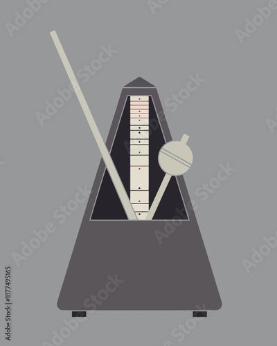 A precisely calibrated mechanical device for setting and maintaining musical tempo, essential for rhythm practice and fostering instrumental skill development for musicians
