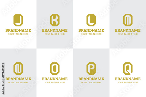 Letters OJ OK OL OM ON OO OP OQ Monogram Logo, for JO KO LO MO NO O PO QO initials