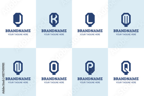 Letters QJ QK QL QM QN QO QP QQ Monogram Logo, for JQ KQ LQ MQ NQ OQ PQ Q initials