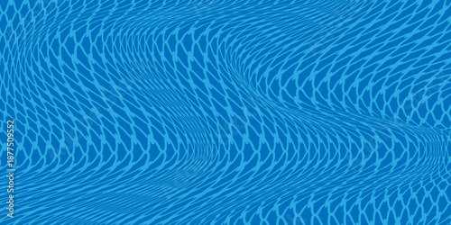 Blue fishnet mesh texture. Seamless pattern for sportswear or soccer goals, volleyball nets, vector.