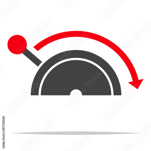 Lever switch icon transparent vector isolated illustration