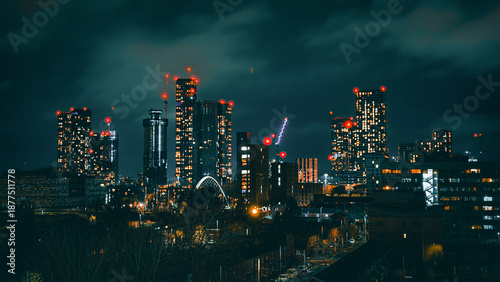 Wallpaper Mural night city skyline Torontodigital.ca