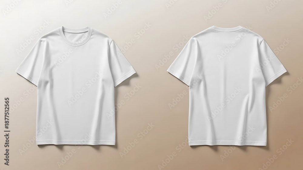 Naklejka premium T-Shirt front and back view displayed