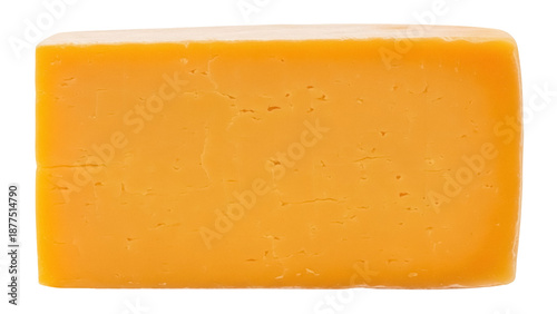 Photos Isolated cheddar cheese block ready to be sliced, eaten or added to a cooking dish