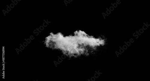Obraz na plátně White clouds against a black background.