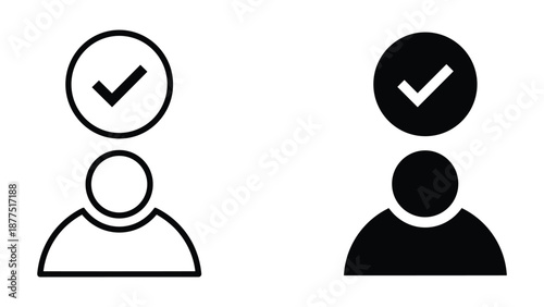 Approved user profiles with checkmark icons