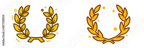 Laurel leaves vector illustration for awards and achievements