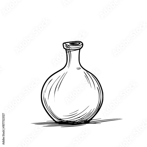 Handcrafted, Rustic Vinegar Crock: Timeless Symbol Homemade Simplicity | Clean, isolated vector art for creative projects.