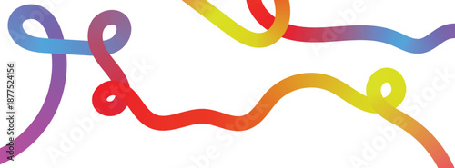 Colorful curved gradient line.