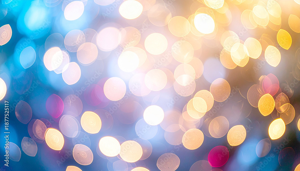Fototapeta premium Colourful bokeh lights ethereal abstract background