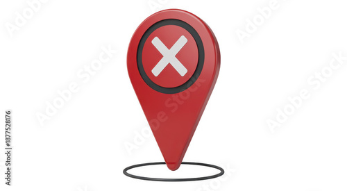 Free Download Red Map Pin with White Cross map marker location navigation symbol isolated on a transparent background - GFXLoad