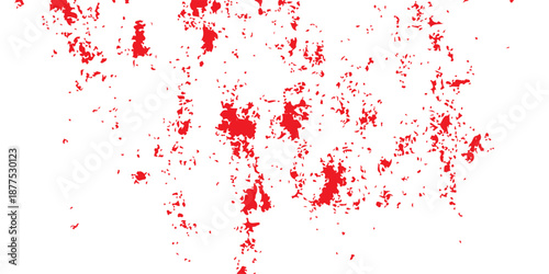Red paint splashes and ink splats create a grunge watercolor texture with dripping blood red stains on a decorative art backdrop illustration