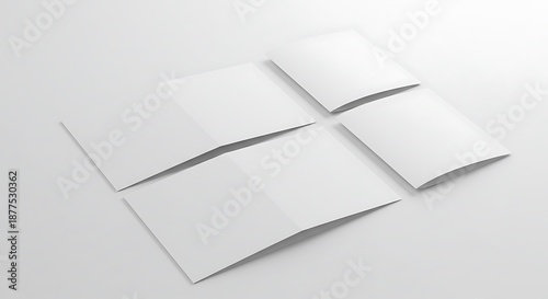 Clean Minimalist Tri-Fold Brochure Mockup