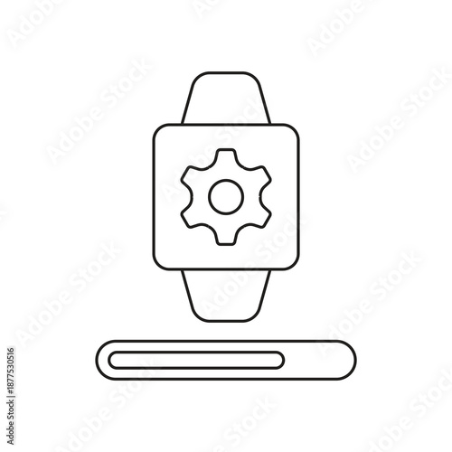 Smartwatch software update progress icon
