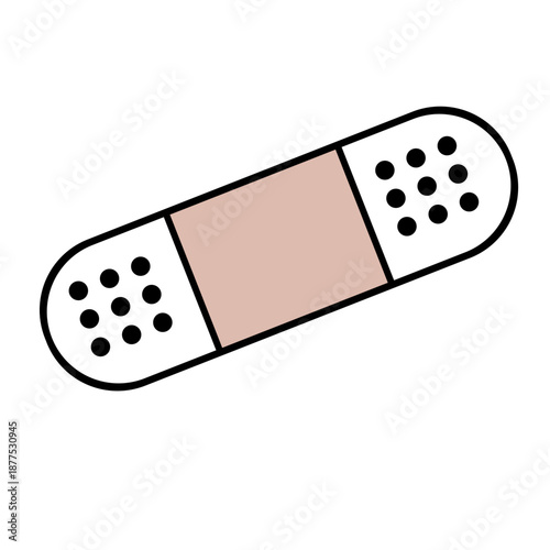 illustration medical plaster or a Band-Aid.