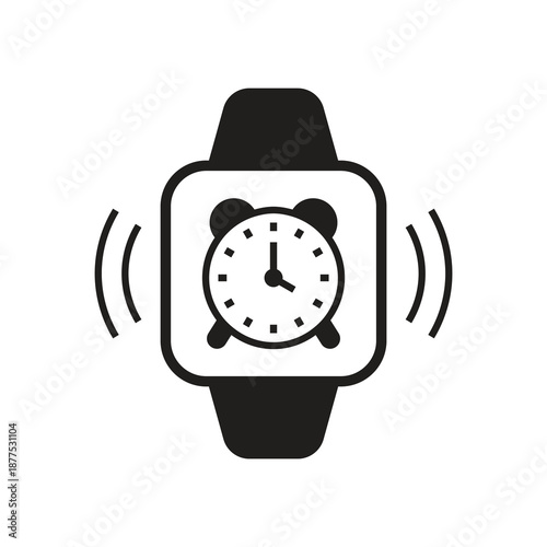 Smartwatch alarm bell solid icon