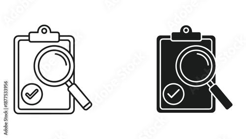 Clipboard Inspection Icon Vector Illustration