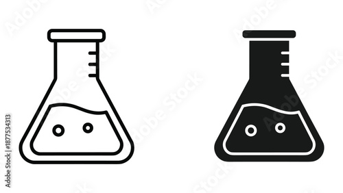 Laboratory Flask Vector Illustration for Science and Education