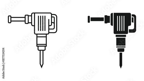 Jackhammer Vector Illustration for Construction Projects