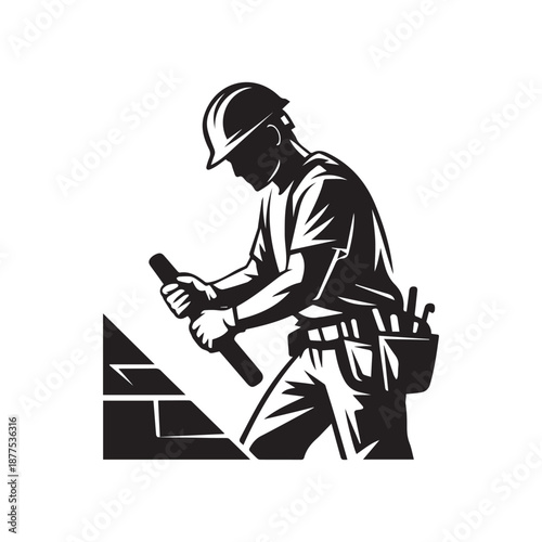 Young Male Worker Character Illustration in Uniform Representing Professional Service Maintenance or Delivery Staff