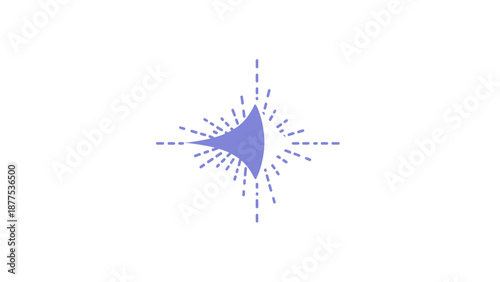 Abstract blue starburst design element.