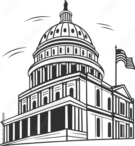 Capital Building: Capturing the grandeur of a renowned landmark, showcasing the iconic architecture of a government building.