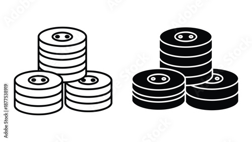 Stacks of Coins Illustration