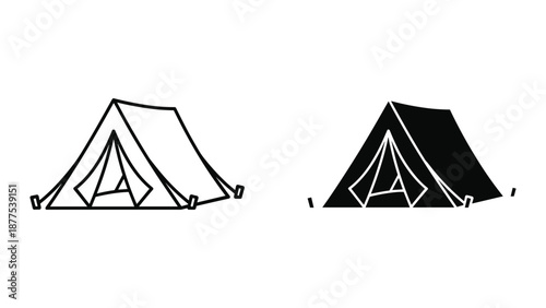 Camping Tent Vector Illustration