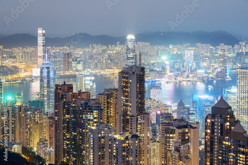 Photography Awesome aerial view of Hong Kong from Victoria Peak
