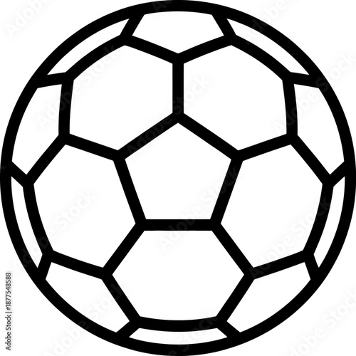 Black and white soccer ball pattern geometric