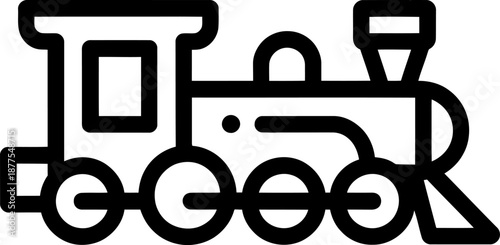 Black and white train with text transportation steam