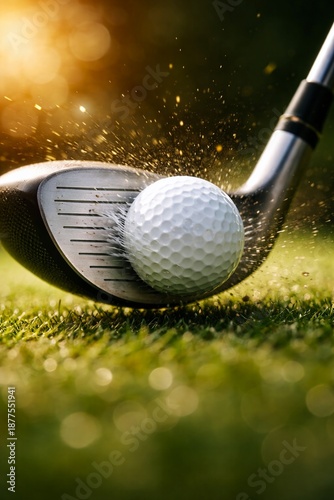 golf club and ball