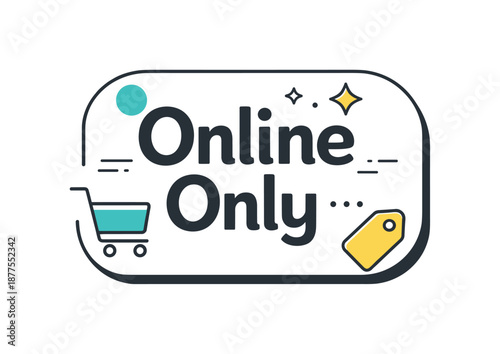 Modern Sale Badge. Online sale promo badge. A modern badge designed for web or app use with short text like ?Online Only? or ?Special Deal?. Digital-first