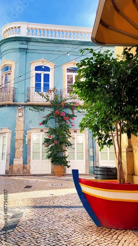 Portuguese street, travel destination in Portugal, Olhao