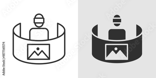 Mixed Reality Icon representing the fusion of virtual and augmented reality for immersive experiences.