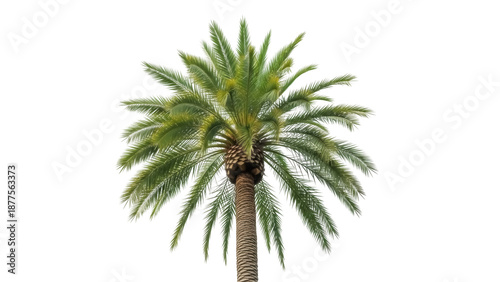 Fotografía Isolated Phoenix canariensis palm tree, a vibrant Canary Island date palm tropic