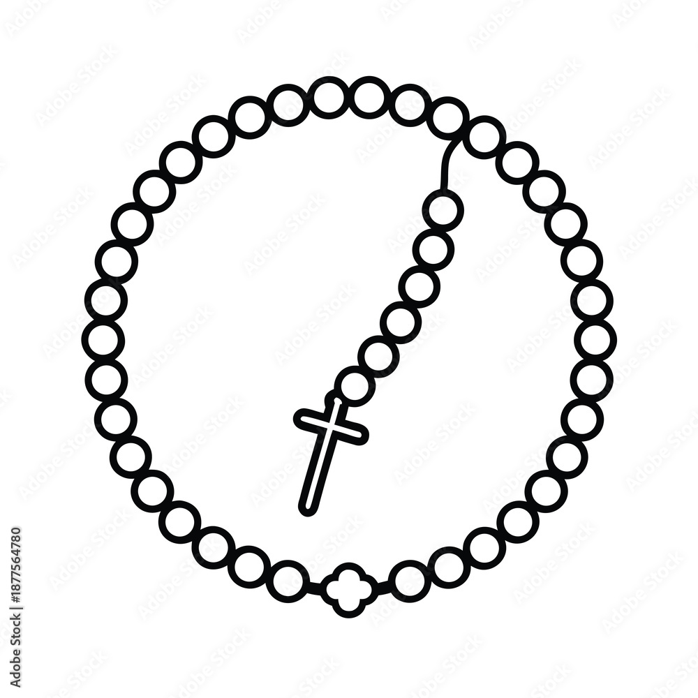Fototapeta premium rosary beads element
