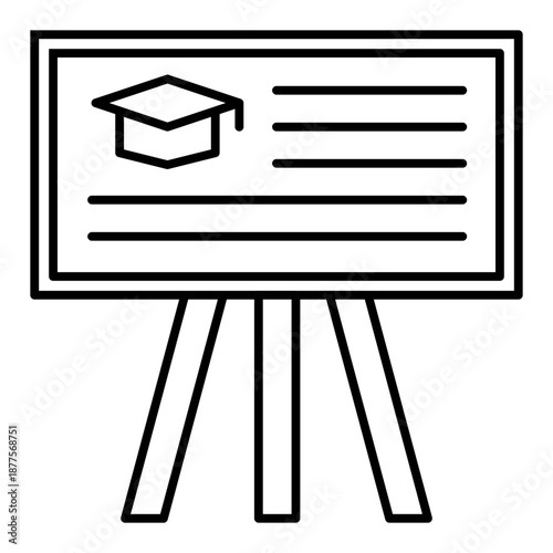 course line icon with editable stroke