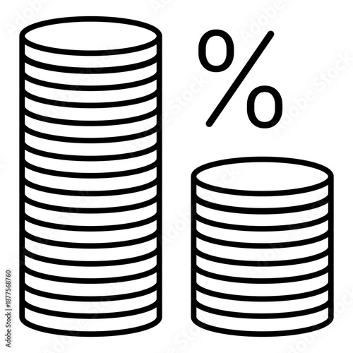 interest line icon with editable stroke