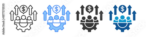 Workforce Icon Set Vector Collection Isolated In Black And White