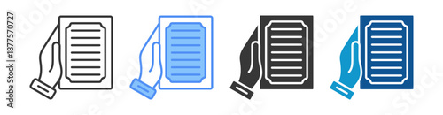 Certification Icon Set Vector Collection Isolated In Black And White