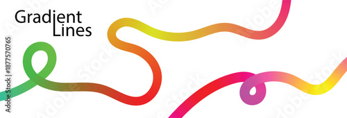 colorful gradient curved lines