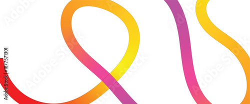 colorful gradient curved lines