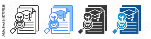 Insights Icon Set Vector Collection Isolated In Black And White