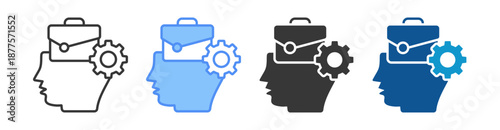 Skills Icon Set Vector Collection Isolated In Black And White