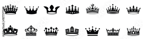 crown icon set.