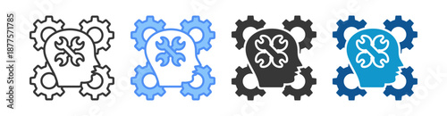 Skills Icon Set Vector Collection Isolated In Black And White